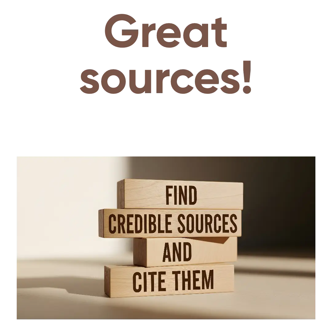 1 Credible source (spoken) gave extra weight to the argument